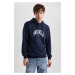 DEFACTO Regular Fit Hooded Printed Sweatshirt