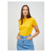 Yellow basic T-shirt with pocket ORSAY - Women