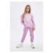 DEFACTO Girls Elastic Waist Leg Pocket Jogger School Sweatpants