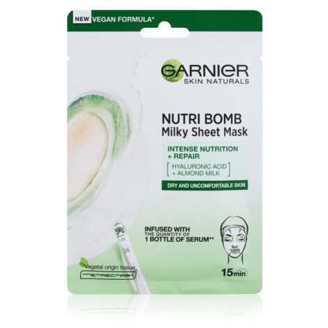 Garnier Skin Naturals Nutri Bomb vyživujúca plátienková maska pre suchú pleť