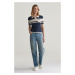 SVETER GANT COLOR BLOCKED POLO KNIT EVENING BLUE