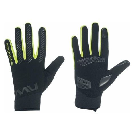 Northwave Active Gel Glove Black/Yellow Fluo Cyklistické rukavice North Wave