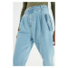 Trendyol Blue Pocket Detailed High Waist Mom Jeans