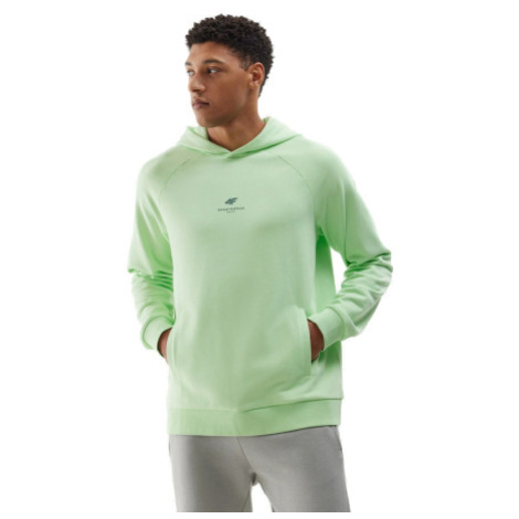 Pánska mikina s kapucňou 4F SWEATSHIRT-4FWSS24TSWSM1010-42S-LIGHT GREEN