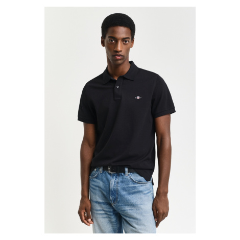 POLOKOŠEĽA GANT REG SHIELD SS PIQUE POLO BLACK