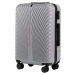 SIVÁ 4DIELNA SADA ŠKRUPINOVÝCH KUFROV SWAN SN120-4, SET OF 4 SUITCASES (L, M, S, XS) WINGS ABS+,