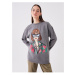 LC Waikiki Crew Neck Printed Long Sleeve Women's Sweatshirt