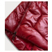 Červená lesklá dámska zimná bunda (M-21008)