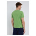 Bavlnené tričko Invicta zelená farba, s potlačou