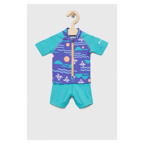 Detské plavky Columbia Sandy Shores Sunguard Suit fialová farba