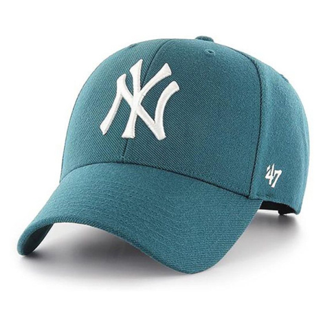 Čiapka 47 brand MLB New York Yankees zelená farba, s nášivkou