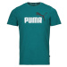 Puma  ESS+ 2 COL LOGO TEE  Tričká s krátkym rukávom Modrá