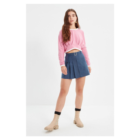 Modré peplum sukne