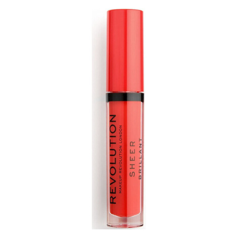 Makeup Revolution  Sheer Brilliant Lip Gloss  Lesky na pery Oranžová