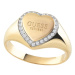 Guess Romantický pozlátený prsteň Fine Heart JUBR01430JWYG 52 mm