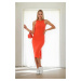 19115 Dewberry Midi Length Pencil Formed Women Dress-ORANGE