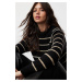 Trendyol Stone Glitter Striped Knitwear Sweater