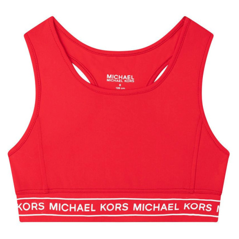 Detská športová podprsenka Michael Kors červená farba