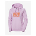 Ružová dámska mikina s kapucňou HELLY HANSEN HH Logo Hoodie 2.0