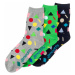 Meatfly PACK - ponožky Multi Shape socks S19 Multi pack 40-43