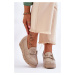Leather Wedge Moccasins Beige Felicity