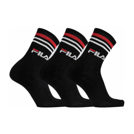 Ponožky FILA 3 PACK-F9090 SOCKS LIFESTYLE PLAIN-200 BLACK