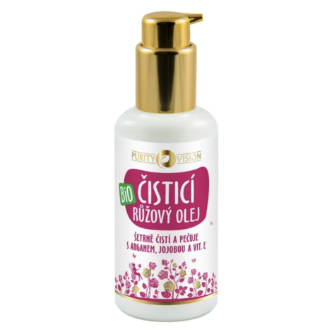 Purity Vision - Ružový čistiaci olej s argánom, jojobom a vit. E BIO, 100 ml