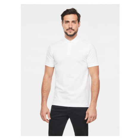 G-Star Raw Polokošeľa Dunda D11595-5864 Biela Regular Fit