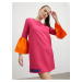 Oranžovo-ružové dámske šaty Simpo Star