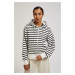 White sweatshirt with black stripes