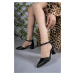 Riccon Women's Heeled Shoes 00123801 Black Skin