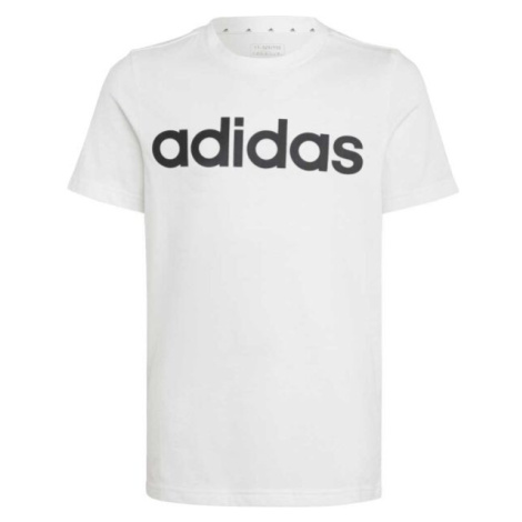 adidas LIN TEE Chlapčenské tričko, biela, veľkosť