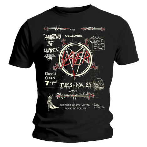 Slayer tričko Haunting 84 Flier Čierna