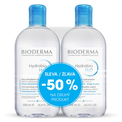 BIODERMA Hydrabio H2O Micelárna voda Výhodné balenie 1+1 500 ml