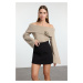 Trendyol Mink Rose Detailed Knitwear Sweater