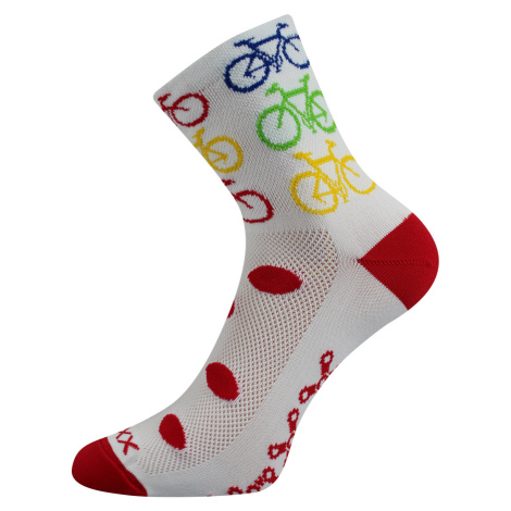 Voxx Ralf X Unisex vzorované športové ponožky BM000000591700100849 bike/biela
