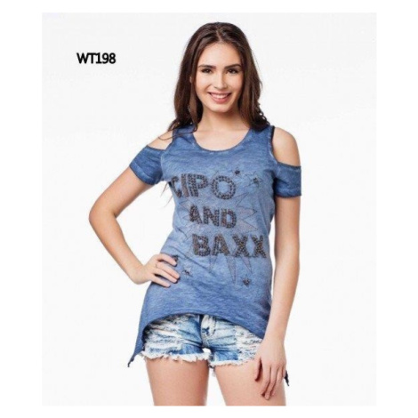 Dámske tričko CIPO & BAXX WT198 INDIGO Farba: Modrá, Konfekčná