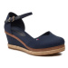 Tommy Hilfiger Poltopánky Basic Closed Toe Mid Wedge FW0FW04787 Tmavomodrá