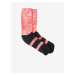 Sada dvoch párov ponožiek v čierno-ružovej a bielej farbe Quiksilver
