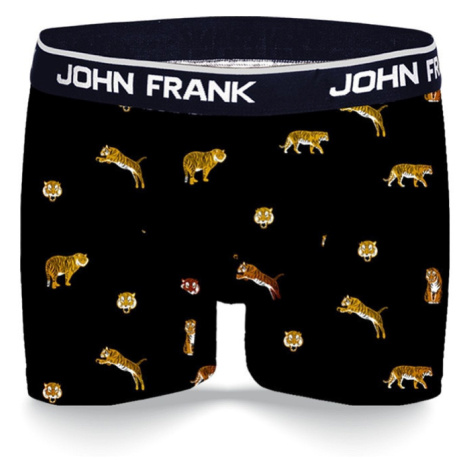 Pánske boxerky John Frank JFBD347 TIGER černá