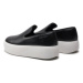 Calvin Klein Tenisky FLATFORM CUPSOLE SLIP ON LTH HW0HW01893 Čierna