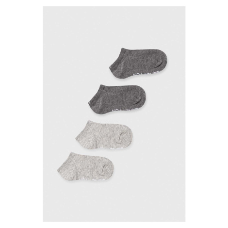 Detské ponožky United Colors of Benetton 4-pak šedá farba