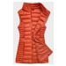 Prošívaná dámská vesta v barvě oranžový S (36) model 15512688 - J.STYLE