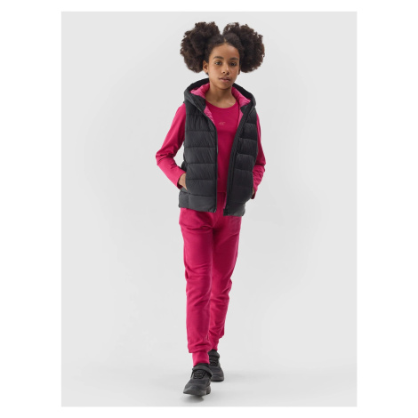 Girls' 4F Synthetic Down Down Vest - Black