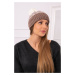 Women's cap Samara K346 cappuccino+ecru