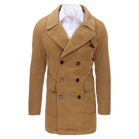 Pánsky zimný hnedý kabát cx0362