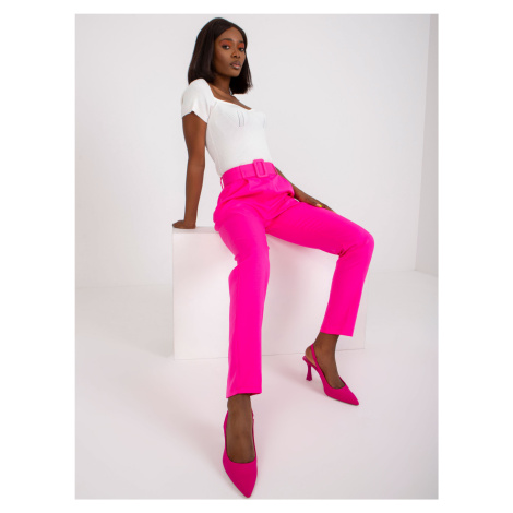 Fluo ružové oblekové nohavice s vreckami od Giulie