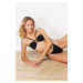 Trendyol Black Strapless Accessory Bikini Top