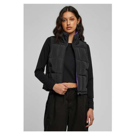 Women's reversible cropped vest black/real purple Urban Classics