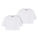 Girls' Short Kimono Tee - 2 Pack White+White